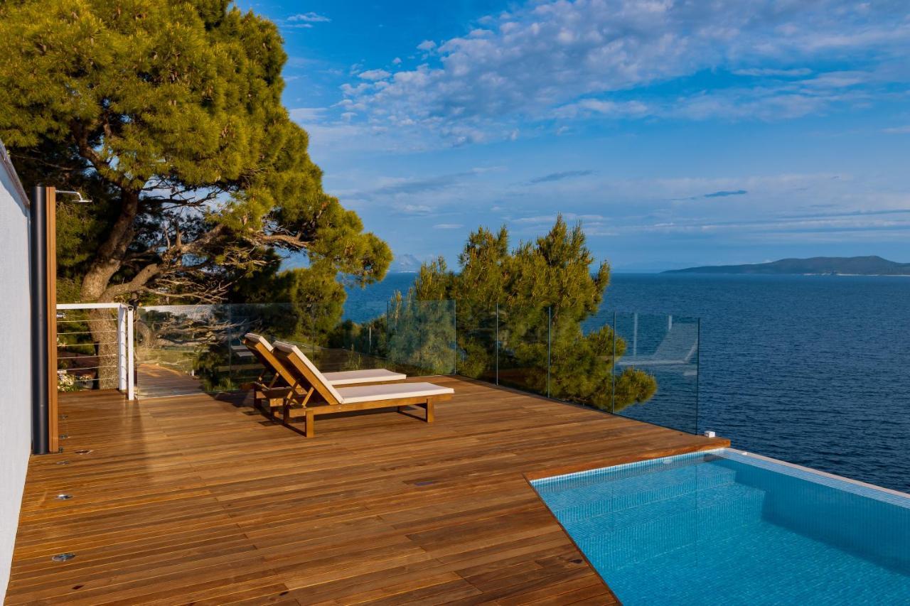 Luxury Apartments Villa Ruzmarina With New Heated Infinity Pool And Lounge Area Marusici  Екстериор снимка