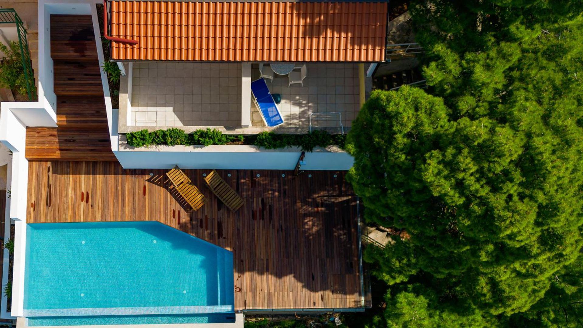 Luxury Apartments Villa Ruzmarina With New Heated Infinity Pool And Lounge Area Marusici  Екстериор снимка